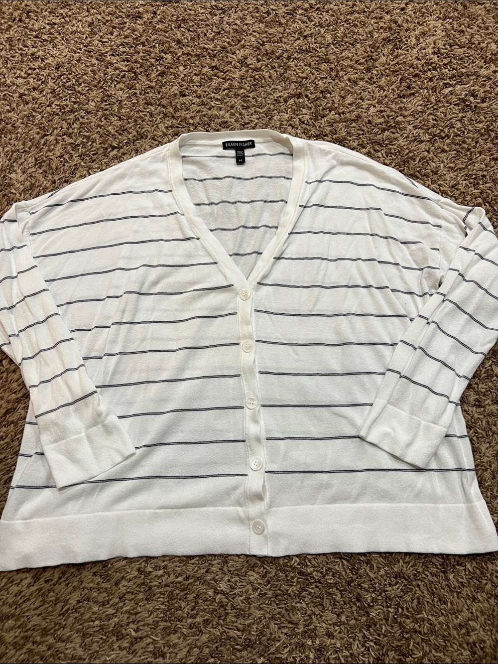 Eileen Fisher stripe cardigan sz S